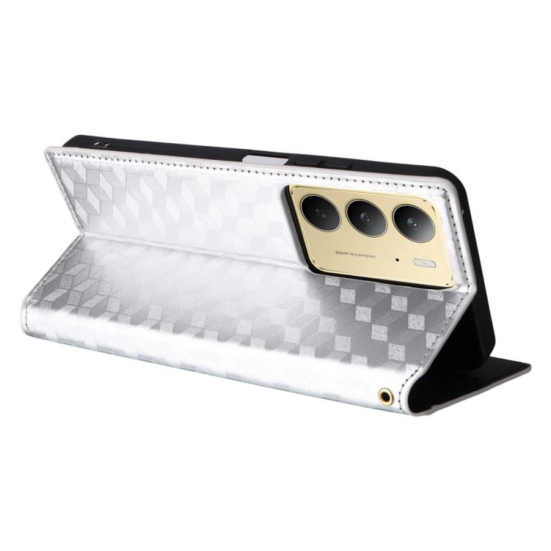 Folio-hoesje Realme C75 Diamantpatroon Bescherming Hoesje