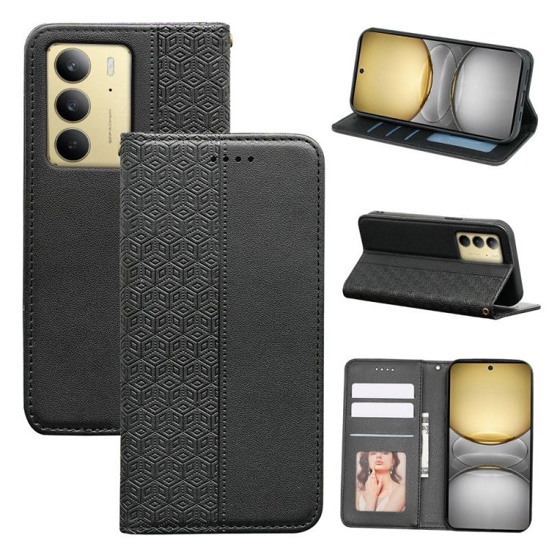 Folio-hoesje Realme C75 Tegel- En Bandfries