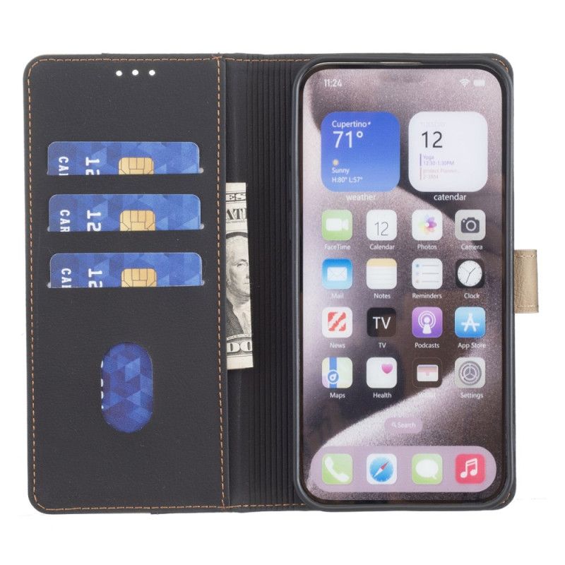 Folio-hoesje Realme C75 Telefoonhoesje Tweekleurige Binfen Kleur