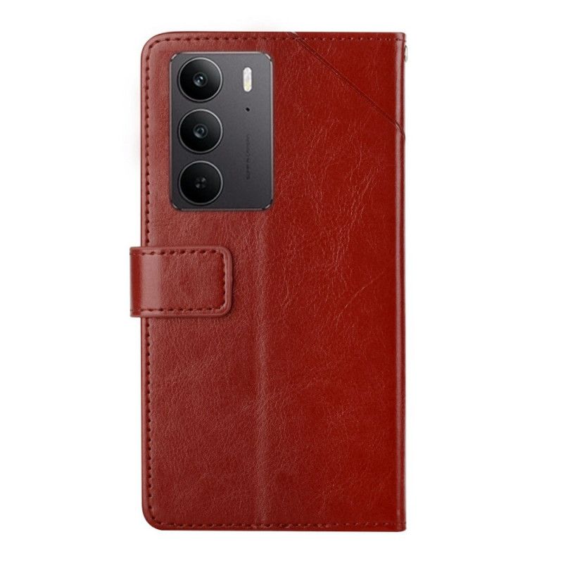 Folio-hoesje Realme C75 Telefoonhoesje Y-vormig Bandje