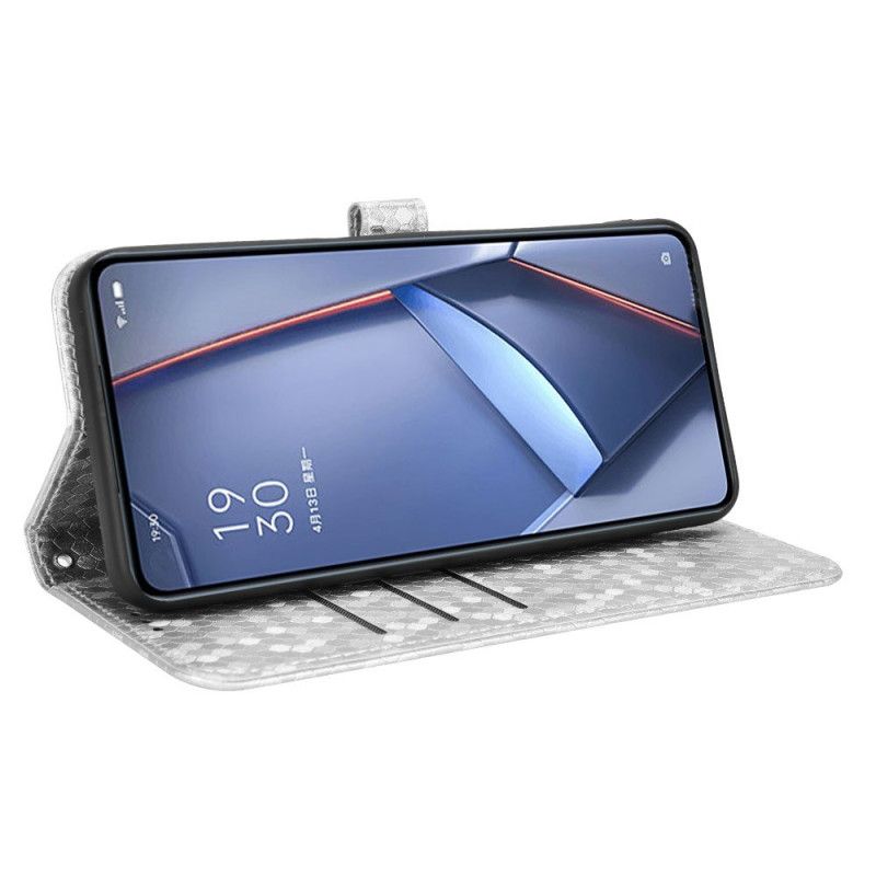 Leren Hoesje Realme C75 Glitterstippen Bescherming Hoesje