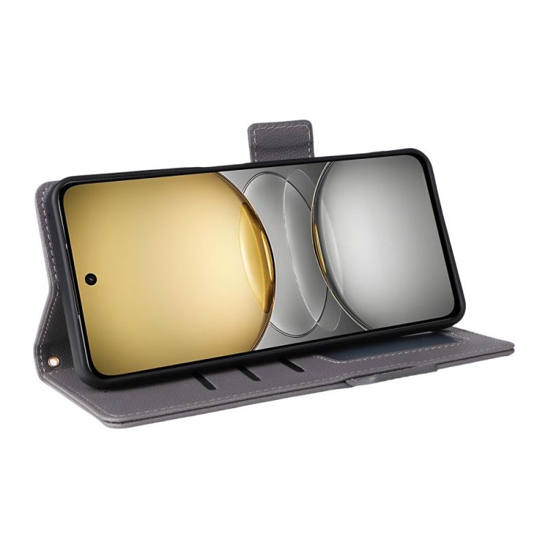 Leren Hoesje Realme C75 Lychee Kunstleer Met Bandje