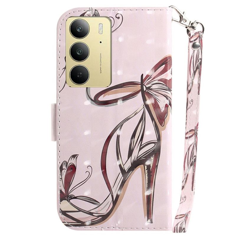 Leren Hoesje Realme C75 Pumps Met Bandjes Bescherming Hoesje