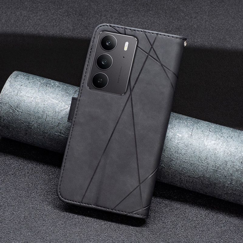 Leren Hoesje Voor Realme C75 Geometrisch Patroon Binfen Kleur