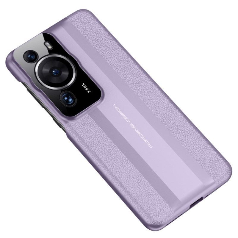 Hoesje voor Huawei P60 Pro Echt Leer