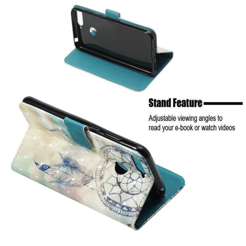Leren Hoesje Honor 7A 3D Dromenvanger