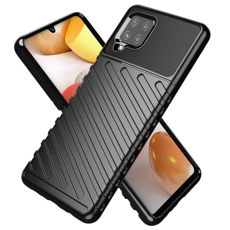 Case Hoesje Samsung Galaxy A42 5G Groen Zwart Telefoonhoesje Donderreeks