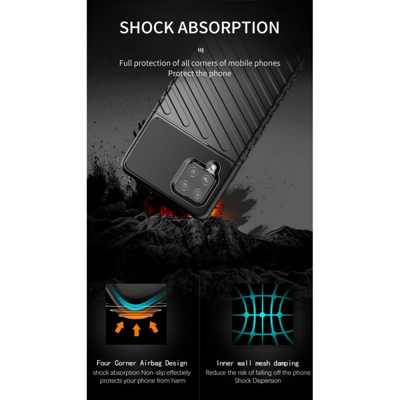 Case Hoesje Samsung Galaxy A42 5G Groen Zwart Telefoonhoesje Donderreeks