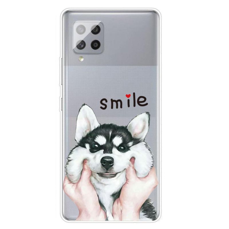 Case Hoesje Samsung Galaxy A42 5G Telefoonhoesje Glimlach Hond