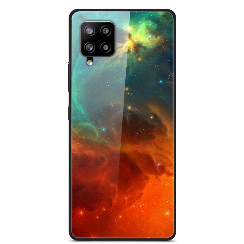 Case Hoesje Samsung Galaxy A42 5G Telefoonhoesje Rode En Groene Lucht