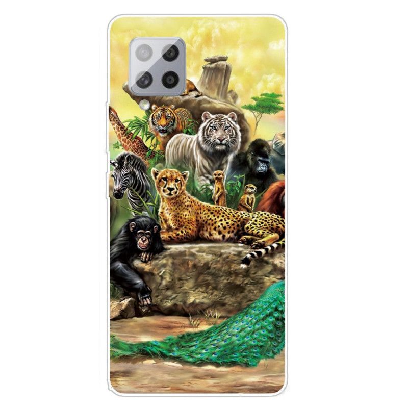 Case Hoesje Samsung Galaxy A42 5G Telefoonhoesje Safaridieren