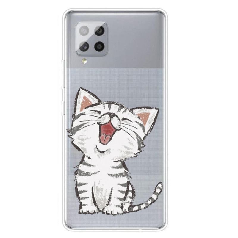 Case Hoesje Samsung Galaxy A42 5G Telefoonhoesje Schattige Kat
