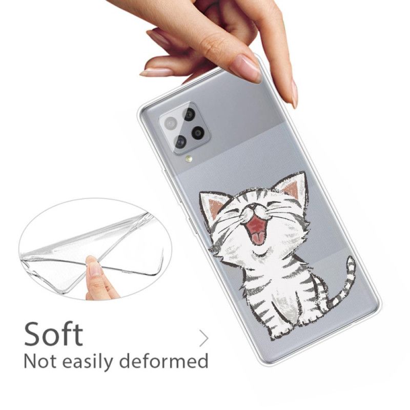 Case Hoesje Samsung Galaxy A42 5G Telefoonhoesje Schattige Kat