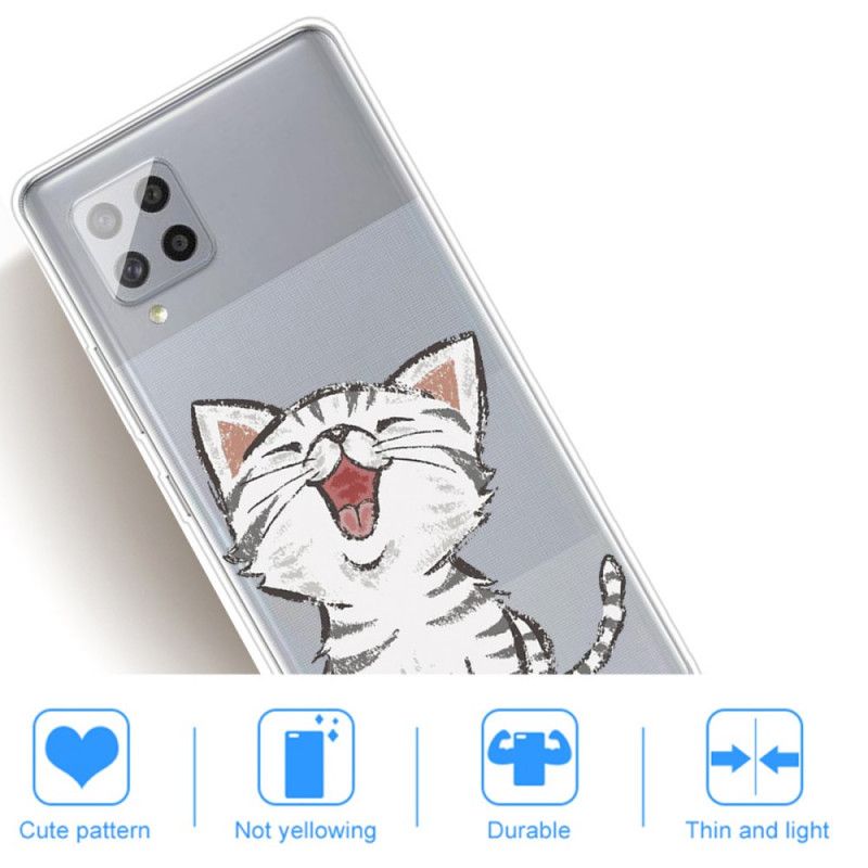 Case Hoesje Samsung Galaxy A42 5G Telefoonhoesje Schattige Kat
