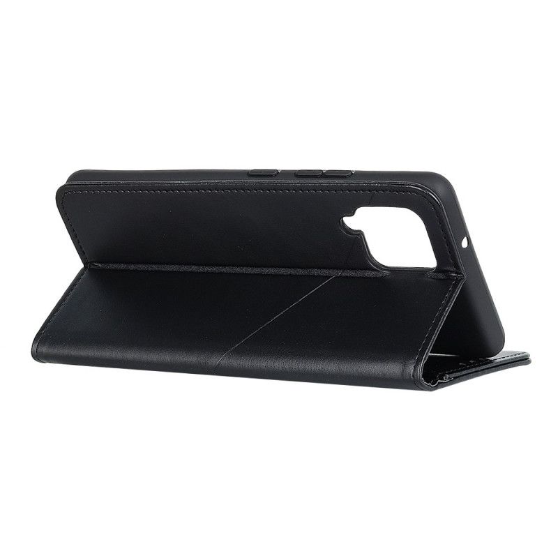 Cover Folio-hoesje Samsung Galaxy A42 5G Groen Zwart Telefoonhoesje Klinknagel X Ontwerp