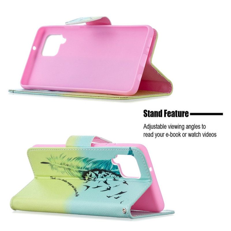 Cover Folio-hoesje Samsung Galaxy A42 5G Telefoonhoesje Leren Vliegen