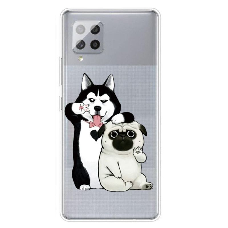 Hoesje Samsung Galaxy A42 5G Grappige Honden