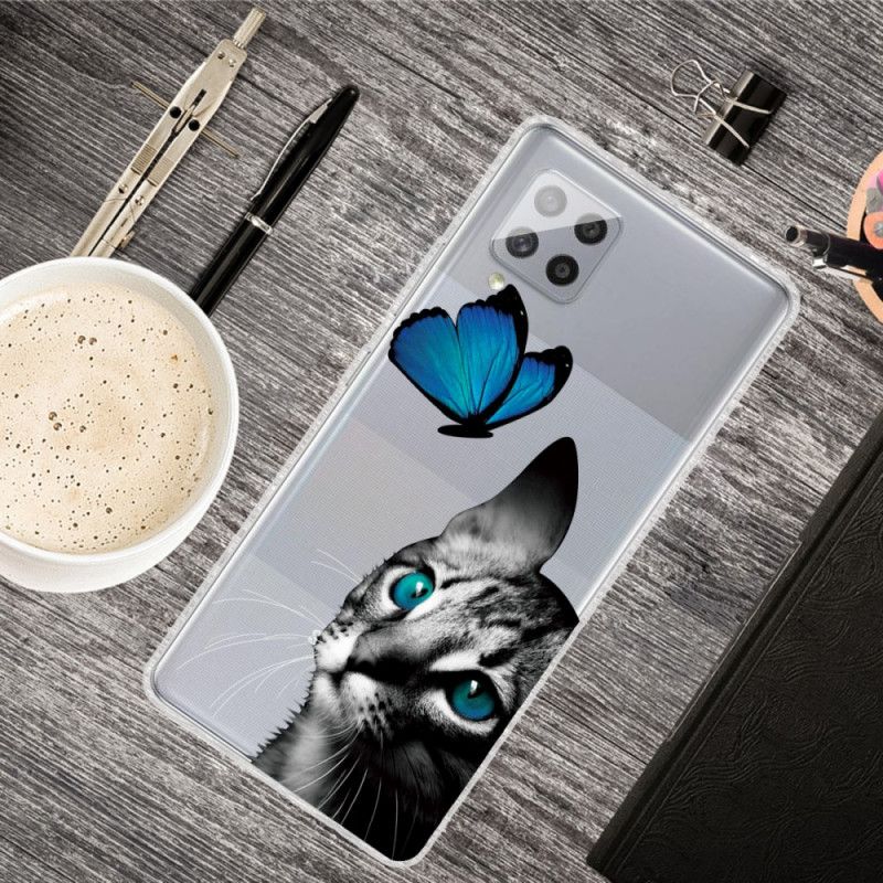 Hoesje Samsung Galaxy A42 5G Kat En Vlinder