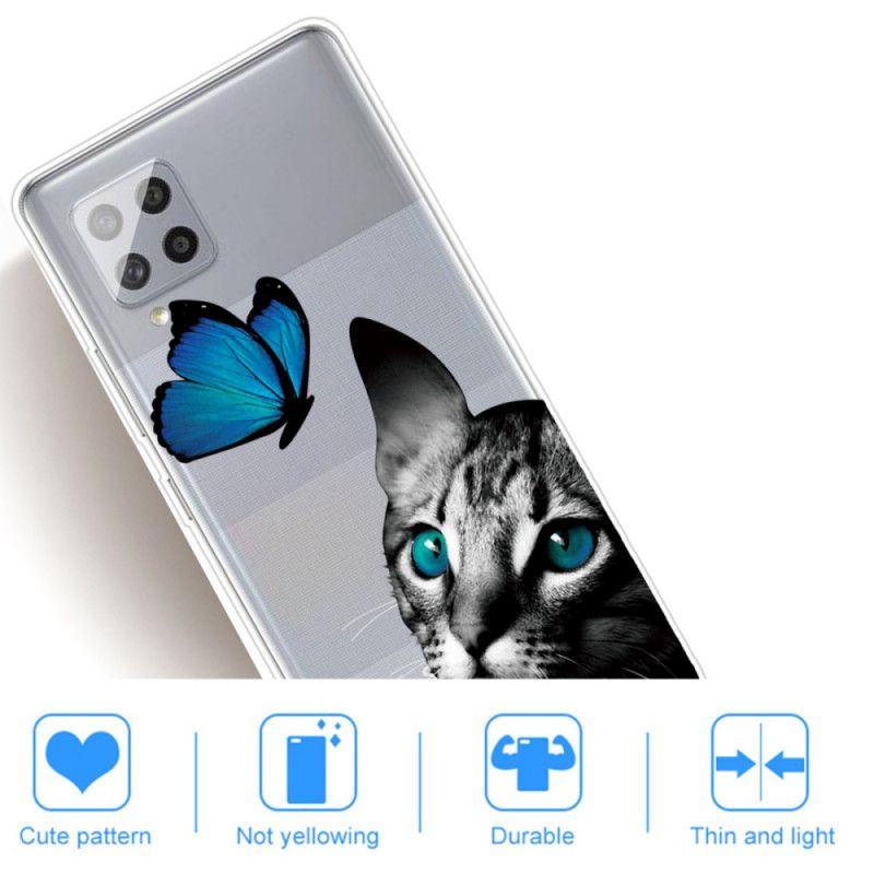 Hoesje Samsung Galaxy A42 5G Kat En Vlinder