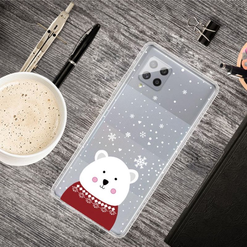 Hoesje Samsung Galaxy A42 5G Rood Wit Kerstmissneeuwman