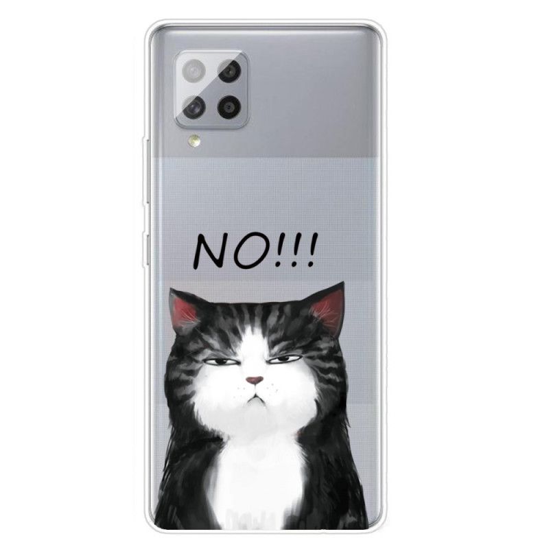 Hoesje Samsung Galaxy A42 5G Telefoonhoesje De Kat Die Nee Zegt