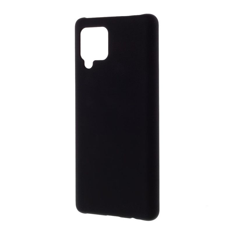 Hoesje Samsung Galaxy A42 5G Wit Zwart Hard Rubbereffect