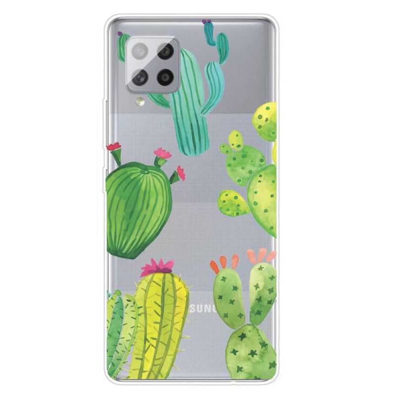 Hoesje voor Samsung Galaxy A42 5G Aquarel Cactus