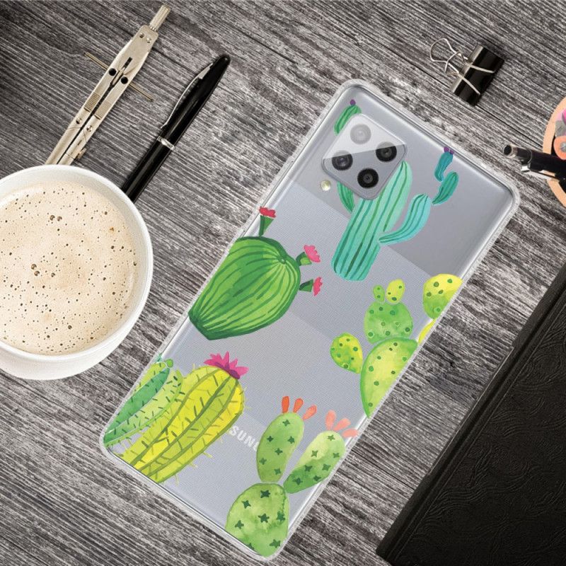 Hoesje voor Samsung Galaxy A42 5G Aquarel Cactus