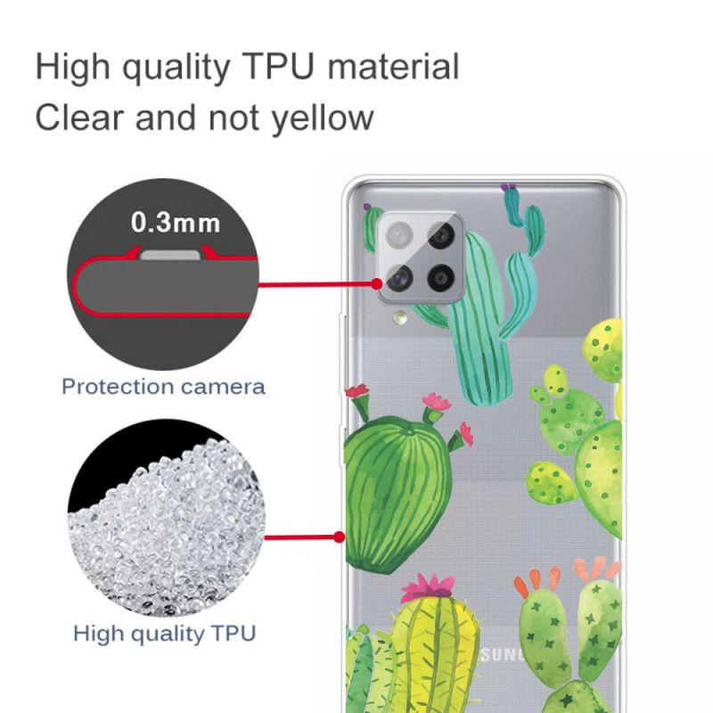 Hoesje voor Samsung Galaxy A42 5G Aquarel Cactus