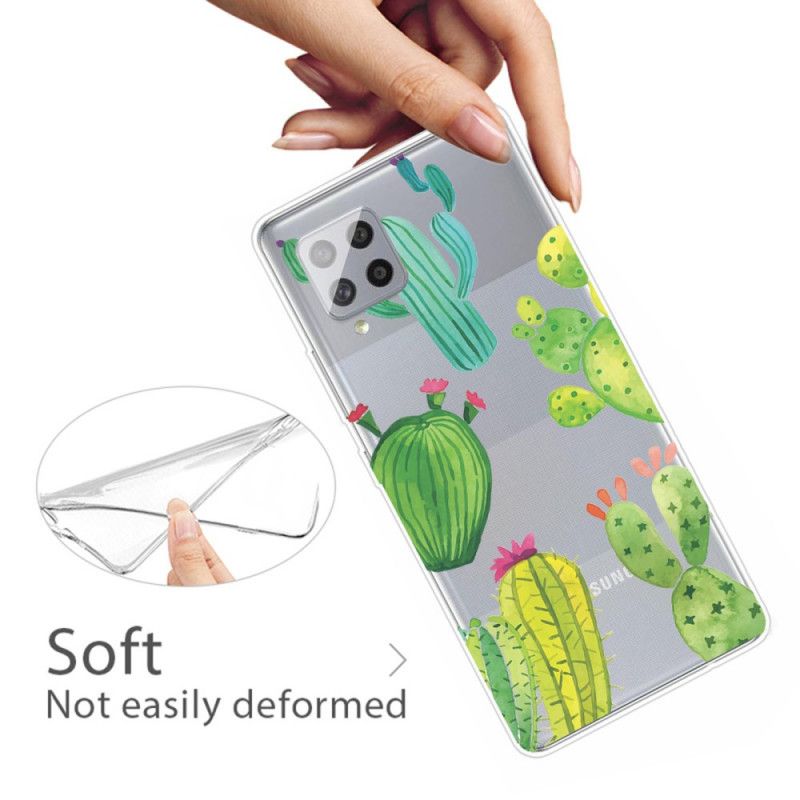 Hoesje voor Samsung Galaxy A42 5G Aquarel Cactus