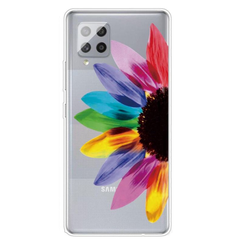 Hoesje voor Samsung Galaxy A42 5G Gekleurde Bloem