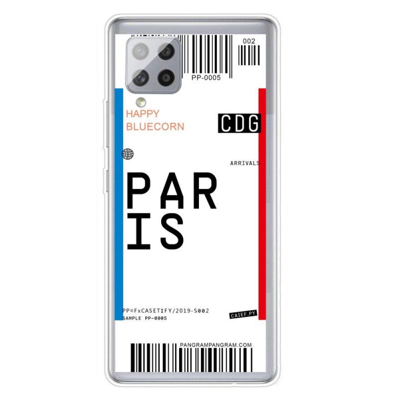 Hoesje voor Samsung Galaxy A42 5G Instapkaart Naar Parijs