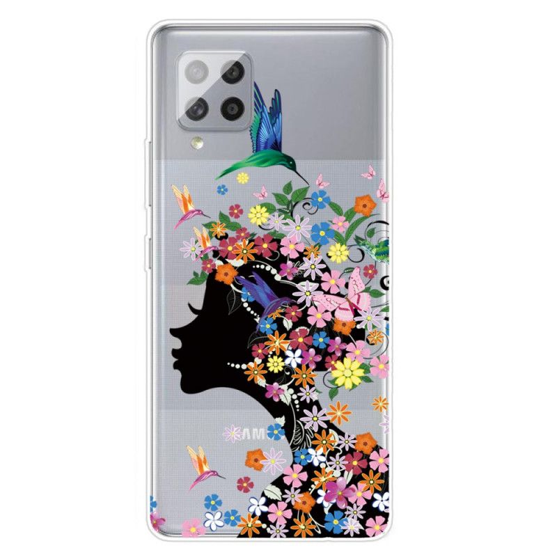 Hoesje voor Samsung Galaxy A42 5G Mooi Bloemhoofdje