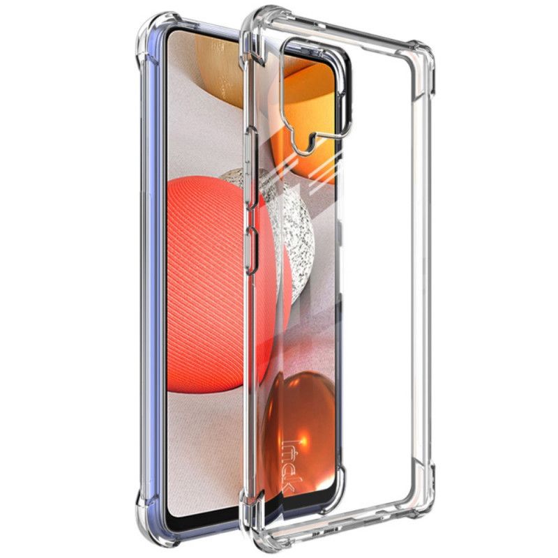 Hoesje voor Samsung Galaxy A42 5G Transparant Grijs Imak Zijdeachtig