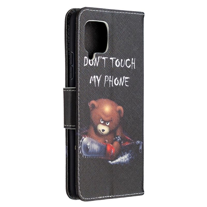 Leren Hoesje Samsung Galaxy A42 5G Gevaarlijke Beer