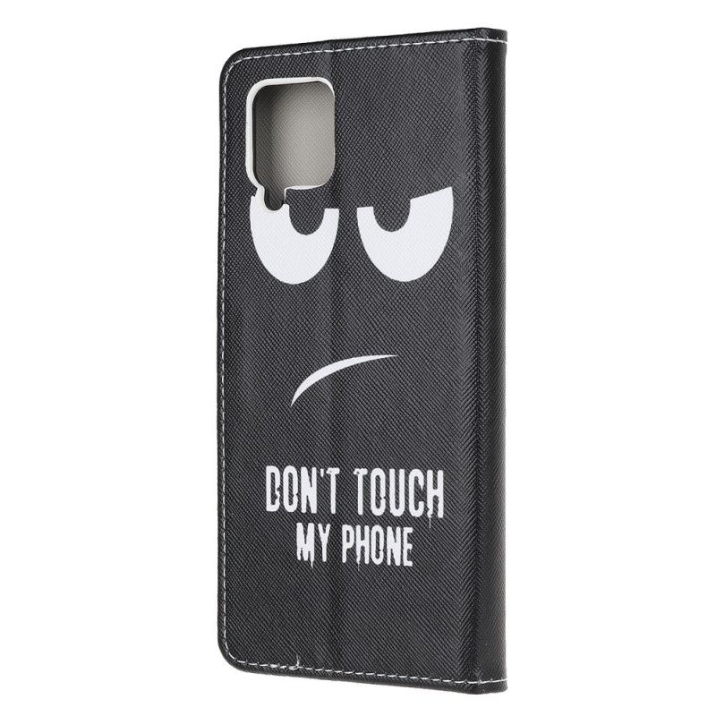 Leren Hoesje Samsung Galaxy A42 5G Telefoonhoesje Raak Mijn Telefoon Niet Aan