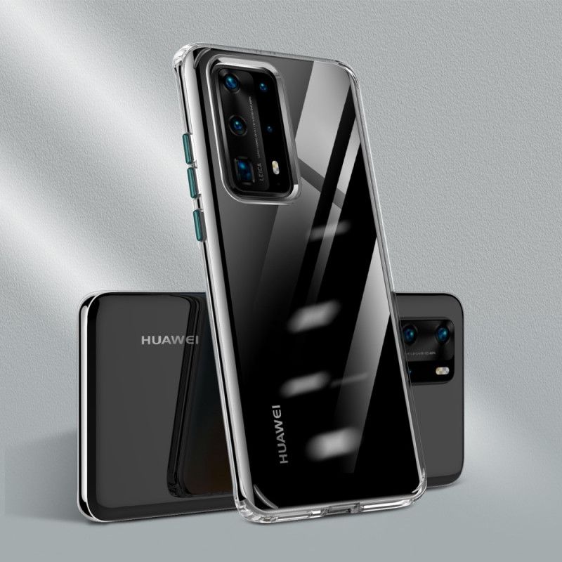 Hoesje voor Huawei P40 Pro Plus Rood Zwart Transparant Gekleurde Knopen