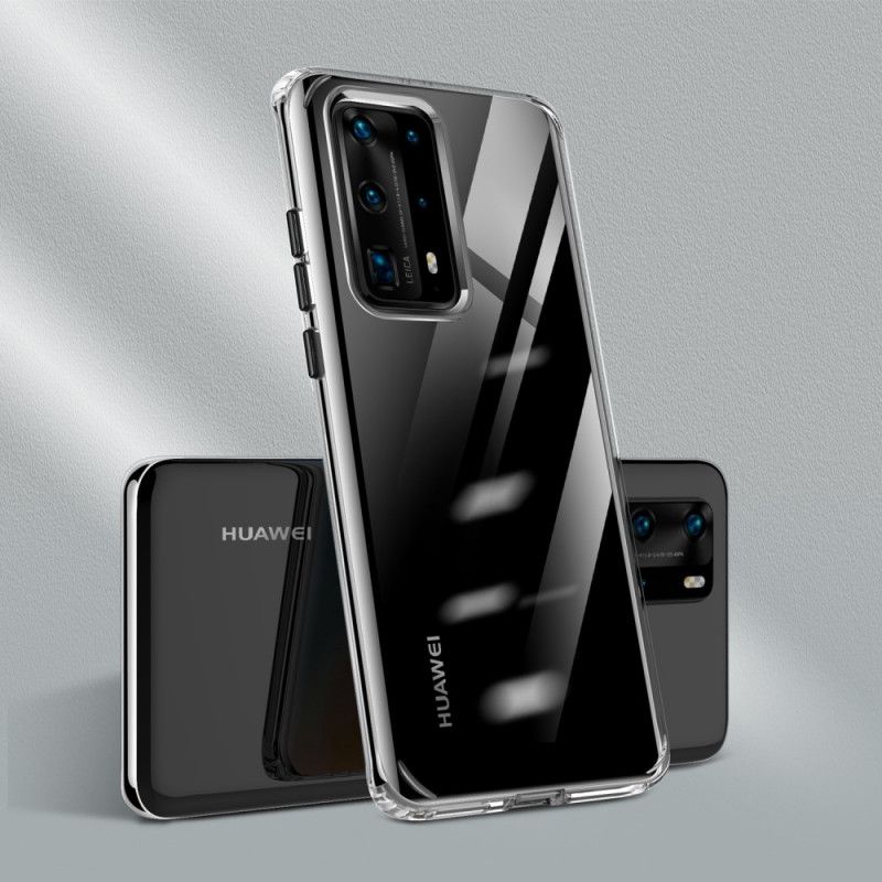 Hoesje voor Huawei P40 Pro Plus Rood Zwart Transparant Gekleurde Knopen