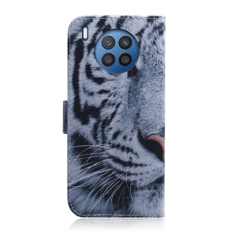Bescherming Hoesje Huawei Nova 8i / Honor 50 Lite Witte Tijger