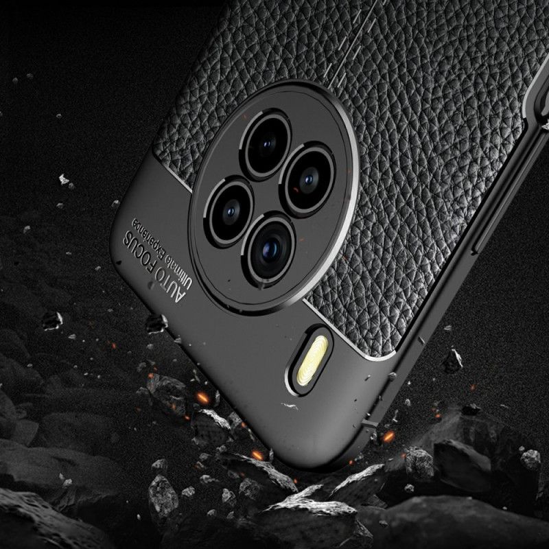Case Hoesje Huawei Nova 8i / Honor 50 Lite Telefoonhoesje Dubbellijns Litchi-leereffect