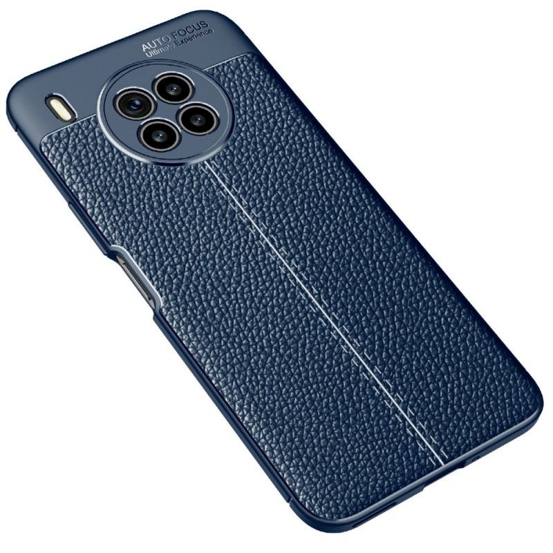 Case Hoesje Huawei Nova 8i / Honor 50 Lite Telefoonhoesje Dubbellijns Litchi-leereffect