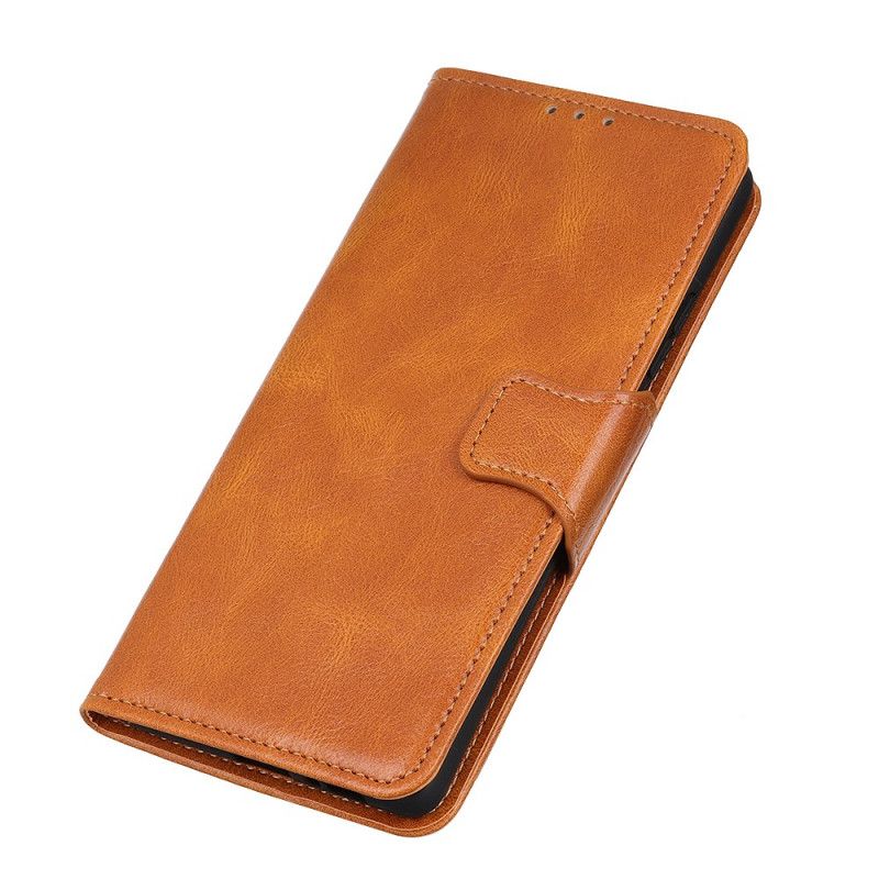 Flip Case Leren Huawei Nova 8i / Honor 50 Lite Omkeerbare Sluiting Met Leereffect
