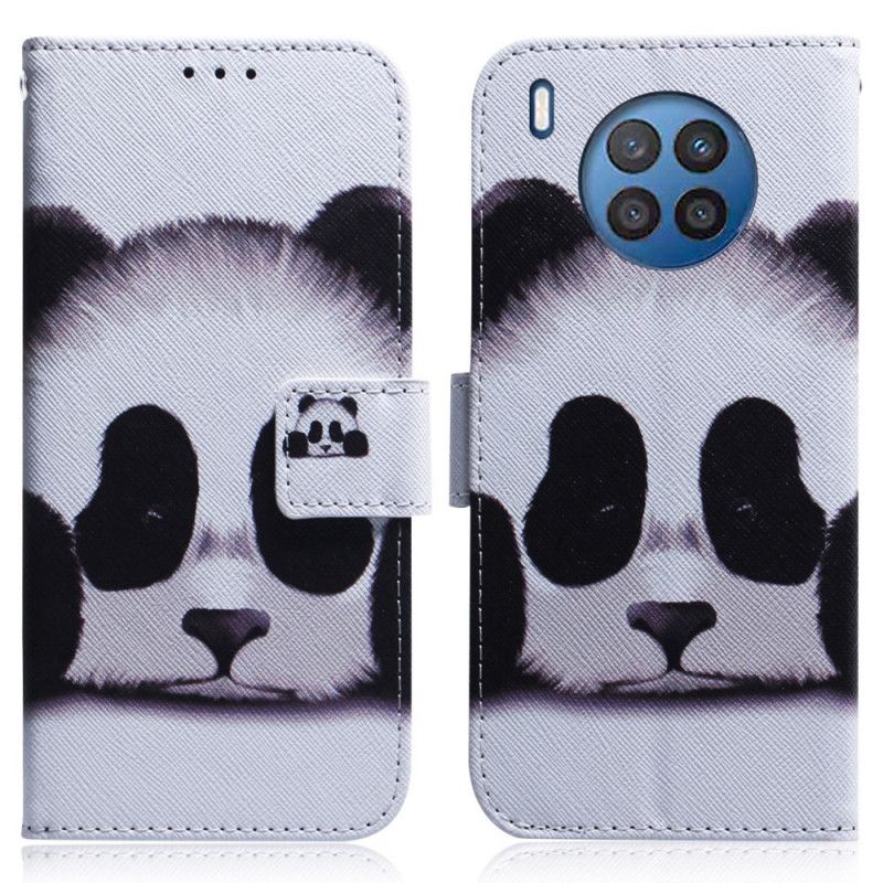 Flip Case Leren Huawei Nova 8i / Honor 50 Lite Panda Gezicht