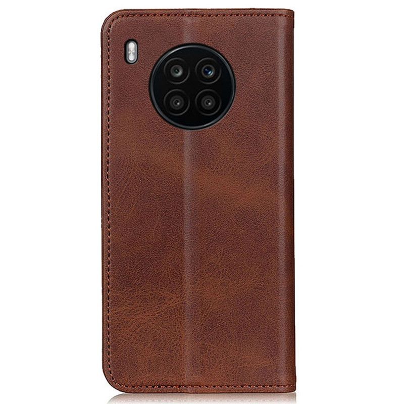 Folio-hoesje Huawei Nova 8i / Honor 50 Lite Splitlederen Elegantie