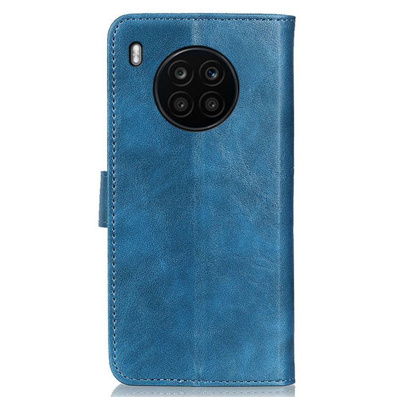 Leren Hoesje Voor Huawei Nova 8i / Honor 50 Lite Bison Leereffect