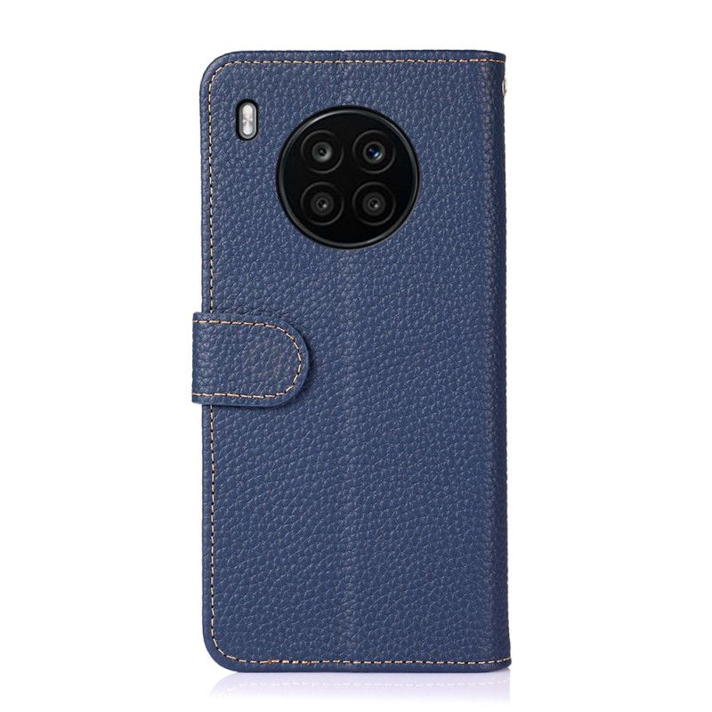 Leren Hoesje Voor Huawei Nova 8i / Honor 50 Lite Lychee Leer Khazneh