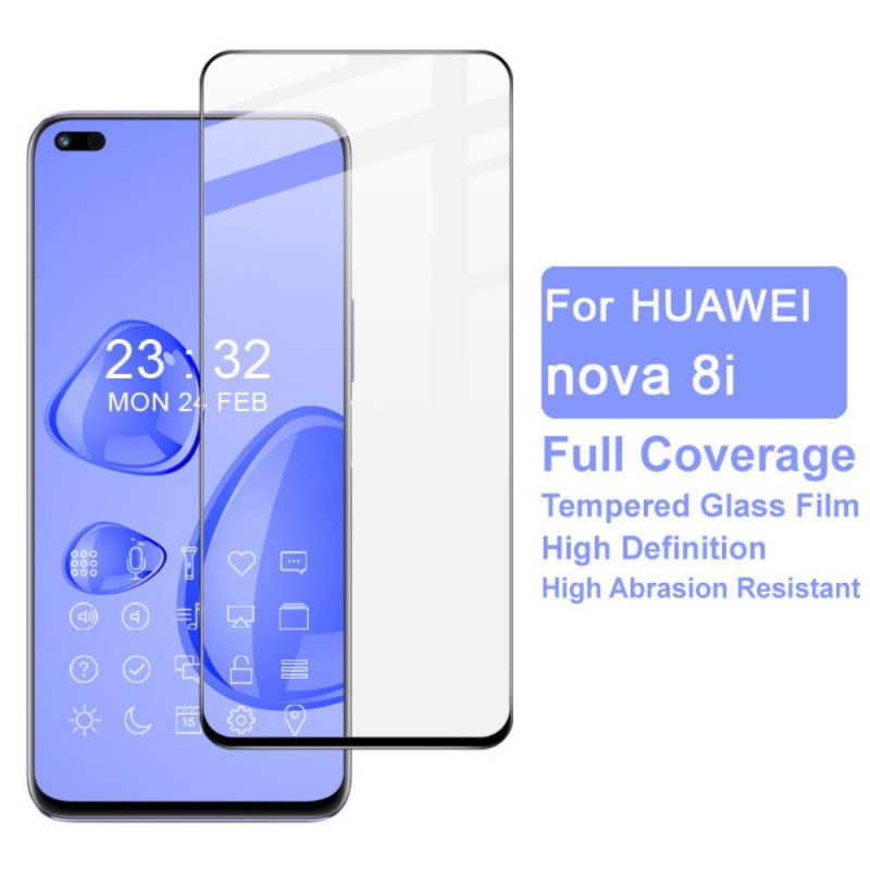 Zwarte Rand Gehard Glas Screenprotector Huawei Nova 8i / Honor 50 Lite