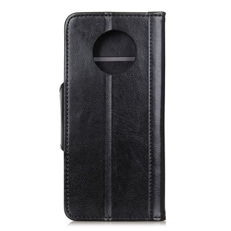 Cover Folio-hoesje Huawei Mate 40 Pro Wit Zwart Telefoonhoesje Matte Kunstlederen Zilveren Sluiting