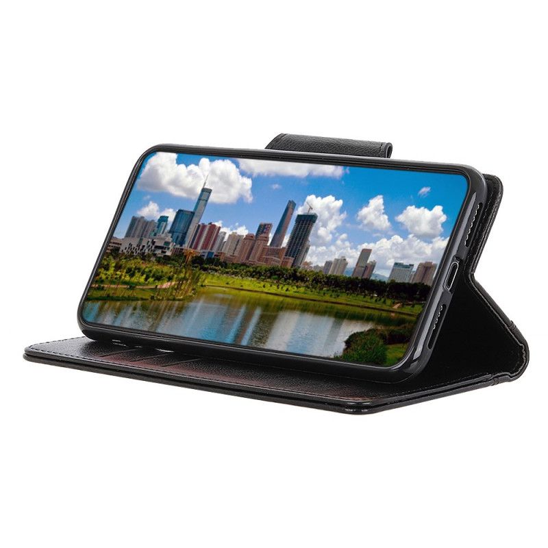 Cover Folio-hoesje Huawei Mate 40 Pro Wit Zwart Telefoonhoesje Matte Kunstlederen Zilveren Sluiting