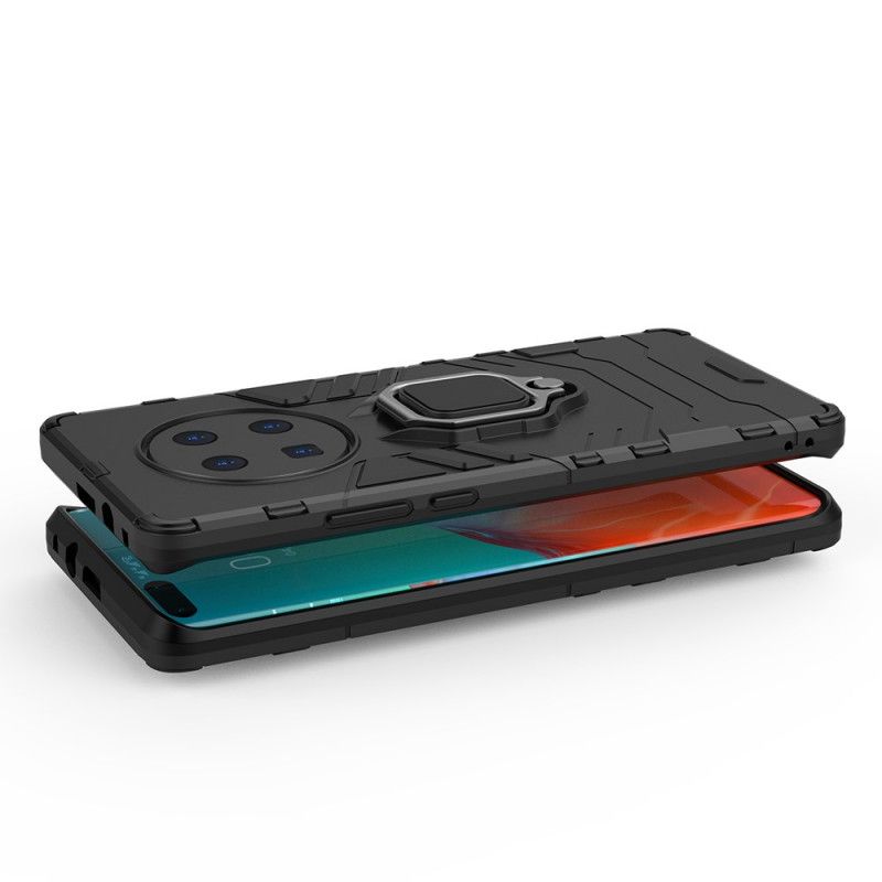 Cover Hoesje Huawei Mate 40 Pro Rood Zwart Telefoonhoesje Resistente Ring